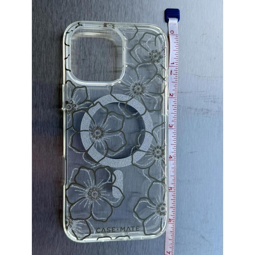 Case-Mate Clear Floral Pattern Phone Case for iPhone 16 Pro Max